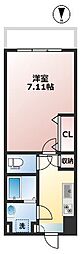 WISTERIAKOMAZAWA 1Kの間取図画像