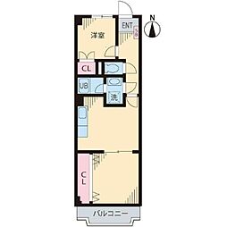 信明コーポ 2DKの間取図画像