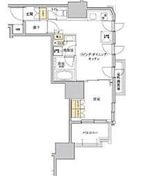 グレーシアフィット三軒茶屋 1LDKの間取図画像