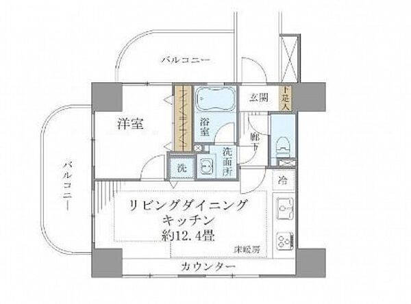 バームステージ三田 ｜東京都港区三田5丁目(賃貸マンション1LDK・10階・38.40㎡)の写真 その2