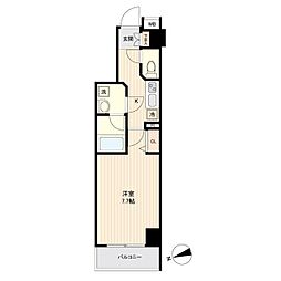 ヴァレッシア蒲田シティ 4階1Kの間取り