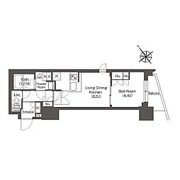 COMFORIA東大井1 1LDKの間取図画像