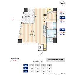 CORE大井町 ワンルームの間取図画像
