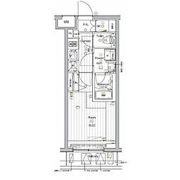 THEPREMIUMCUBEGOSAKI 1Kの間取図画像