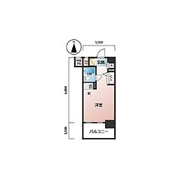 日神パレス平和島 ワンルームの間取図画像