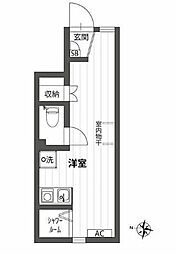 トレカーサ西馬込 ワンルームの間取図画像