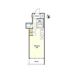 PREMIERSTAGEOSAKI ワンルームの間取図画像
