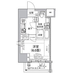 アイル大森壱番館 1Kの間取図画像