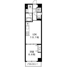 グランデュール6羽田 1LDKの間取図画像