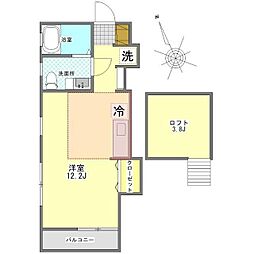 メゾン・ド・リリィ ワンルームの間取図画像