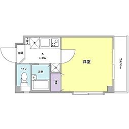 メゾンフラワー田園調布 1Kの間取図画像