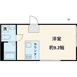 trias541 ワンルームの間取図画像