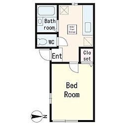 パルコートNKS 1Kの間取図画像