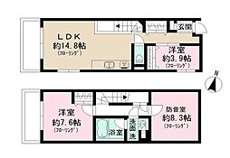 Admiral Himonya 2SLDKの間取図画像
