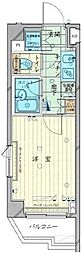 ルーブル武蔵小杉 1Kの間取図画像