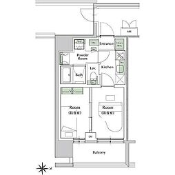 プレイ新丸子 2Kの間取図画像