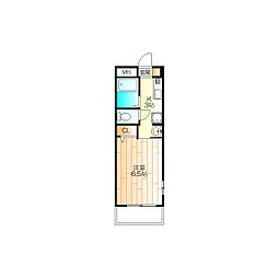 エムケーハイツ 1Kの間取図画像