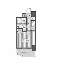レジディア蒲田 1Kの間取図画像