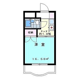 ベルサイユ池上No.3 1Kの間取図画像