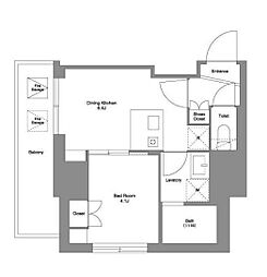 ルフォンプログレ大森山王 15階1DKの間取り