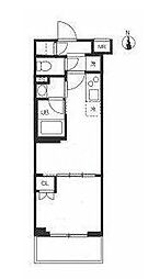 ハーモニーレジデンス蒲田アートヴィラ 2階1DKの間取り