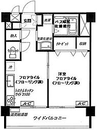 上池台マンション 7階1DKの間取り