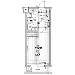 MAKESDESIGN平和島 1Kの間取図画像