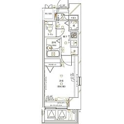 ガリシア大森 1Kの間取図画像