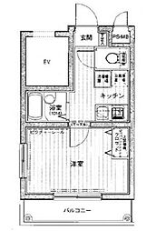 ジュエル雪谷大塚 1Kの間取図画像