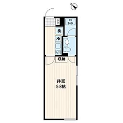 Fullea久が原 1Kの間取図画像