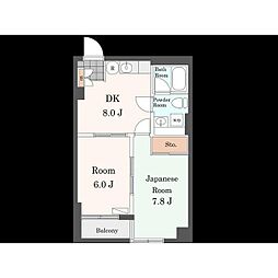 ノアール 2DKの間取図画像