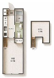 メゾン・ド・カルレ南雪谷 1Kの間取図画像