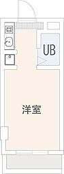 ル・ソレイユ自由ケ丘 ワンルームの間取図画像