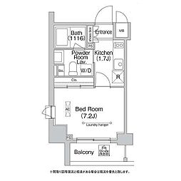 エミネンス高輪台 1Kの間取図画像