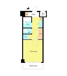 シンシア学芸大学セカンドステージ 1Kの間取図画像