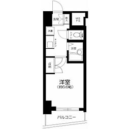 ヴェローナメグロ 1Kの間取図画像