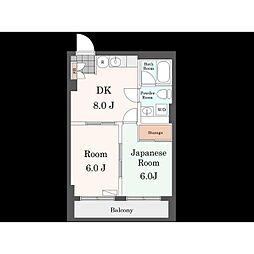 ノアール 2DKの間取図画像