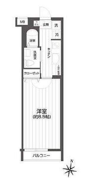 メイクスデザイン用賀 ｜東京都世田谷区用賀4丁目(賃貸マンション1K・3階・25.30㎡)の写真 その2