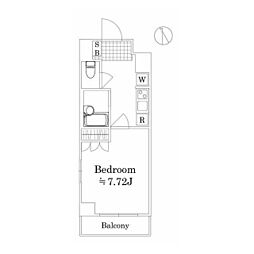 レジオス世田谷尾山台 1Kの間取図画像