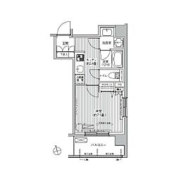 シエール自由が丘 1Kの間取図画像