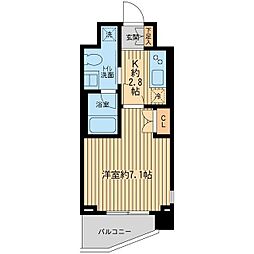 WILLTERRACEオクサワ 1Kの間取図画像