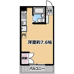グランデール三井 ワンルームの間取図画像