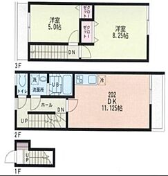 セレ北千束 2DKの間取図画像