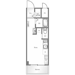キャッスルマンション戸越公園 ワンルームの間取図画像