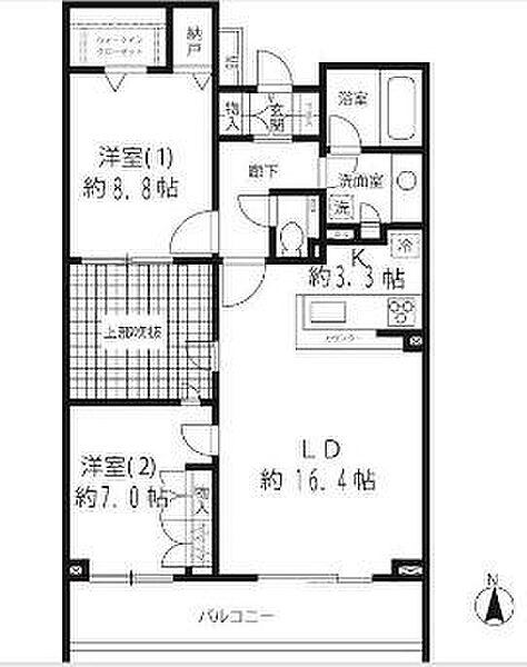 東京都世田谷区等々力6丁目(賃貸マンション2LDK・1階・80.22㎡)の写真 その2