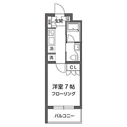 ガーデン用賀 1Kの間取図画像