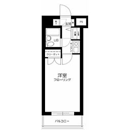 サンテミリオン世田谷上野毛 1Kの間取図画像