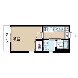 NSGATE二子玉川 1Kの間取図画像