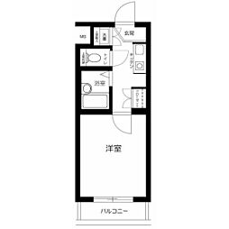 ルーブル三軒茶屋2 1Kの間取図画像