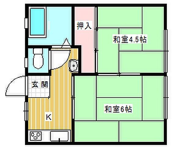 出石ハイツIII S｜兵庫県豊岡市出石町町分(賃貸アパート2DK・2階・35.92㎡)の写真 その2